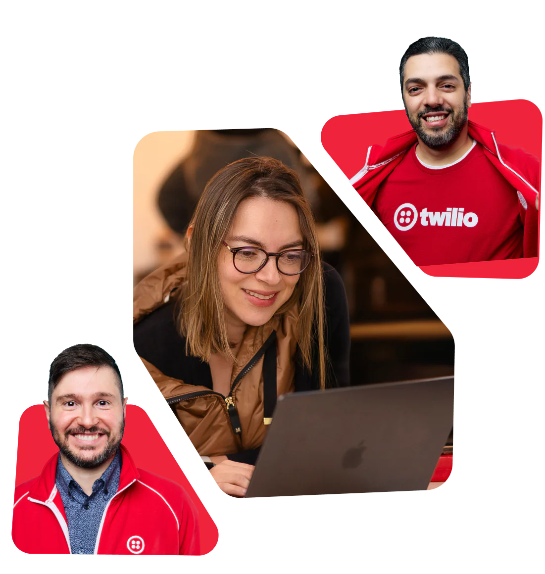 Smiling Twilions, some of which are wearing Track Jackets. Smiling Twilions, some of which are wearing Track Jackets.